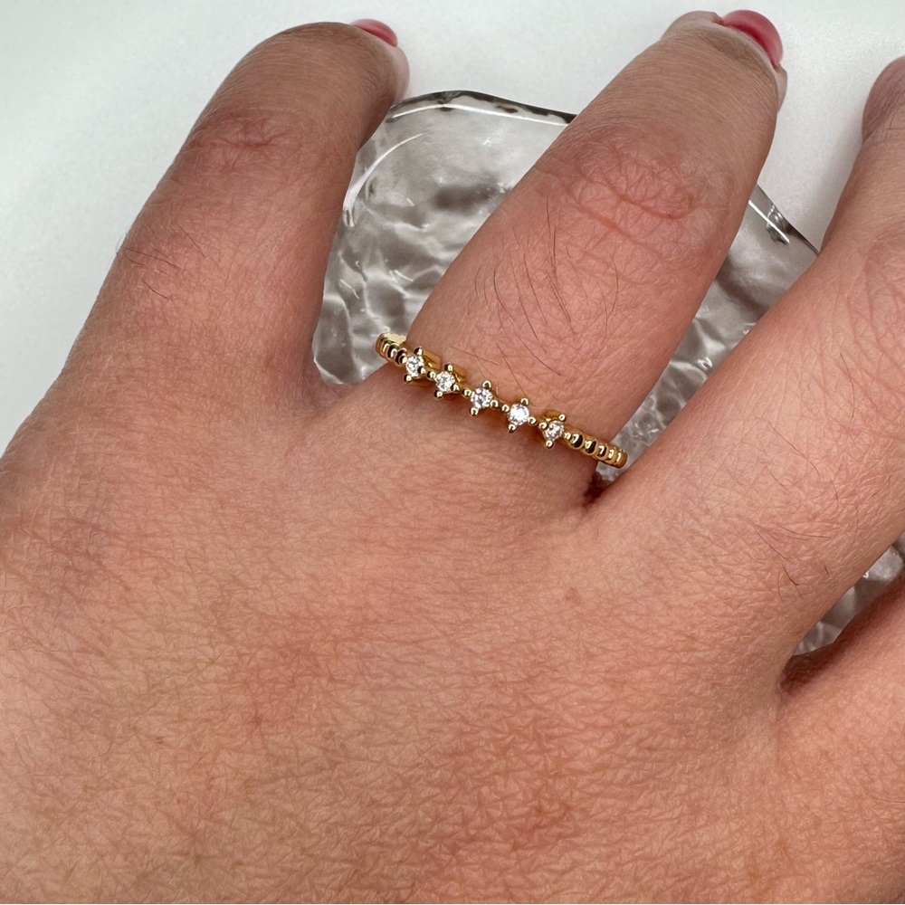 New 18k Gold Plated Adjustable Ring